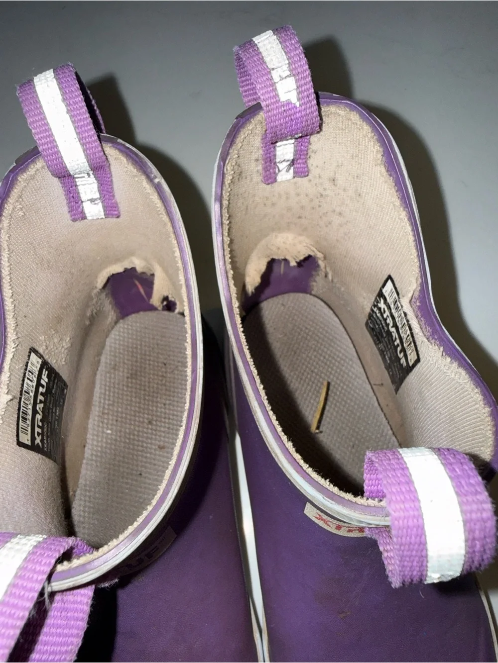 Xtratuf Kids Purple Slip-On Rain Boots size 13